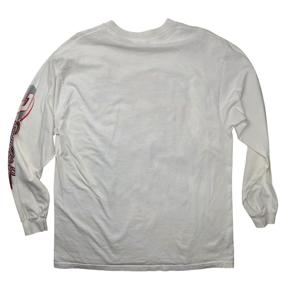 Vintage Dale Earnhardt NASCAR The Man #3 Long Sleeve Graphic Tee White Mens L - Picture 4 of 11